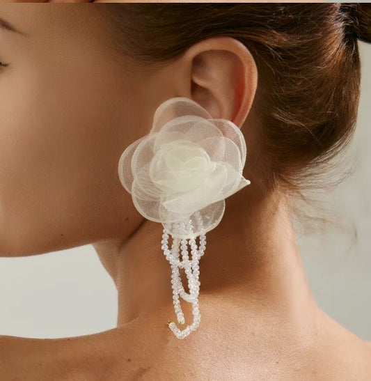 Aros cuentas de cristal – Accesorio Festivo y Bohemio