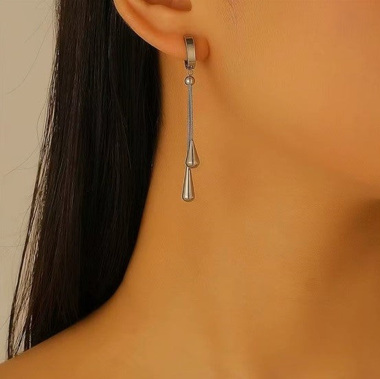 Aros "Doble Cadena en gota" – Estilo Minimalista & Versátil