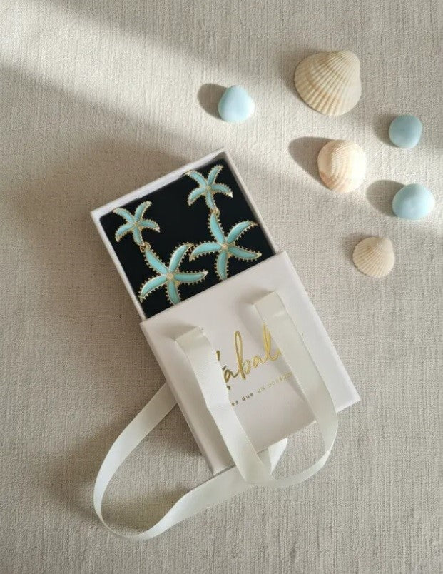 Aros "Colgantes de Flor de 5 Pétalos"