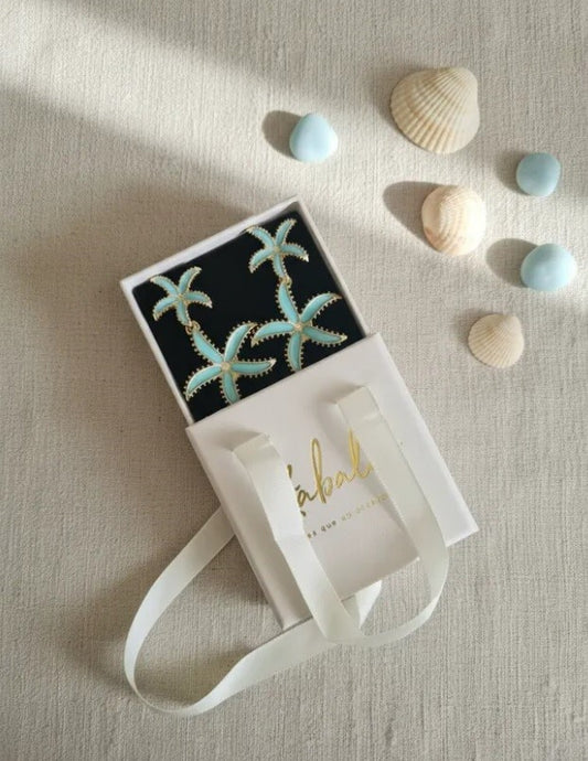 Aros "Colgantes de Flor de 5 Pétalos"