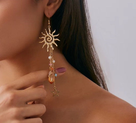 Aros "Girasol y estrella"