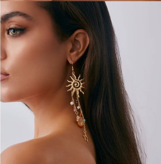 Aros "Girasol y estrella"