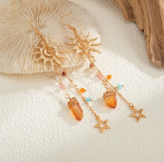 Aros "Girasol y estrella"