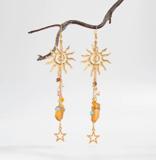 Aros "Girasol y estrella"