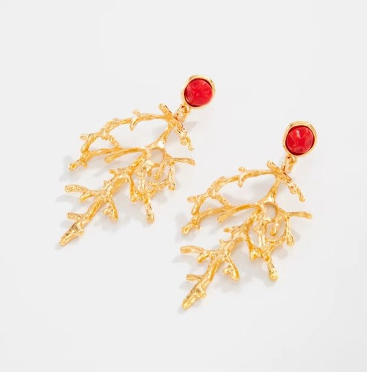 Aros “Rama de Coral” Dorado