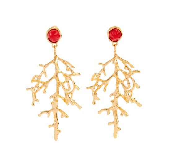 Aros “Rama de Coral” Dorado