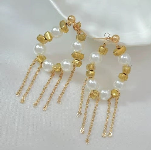 Aros Gota de Perla para Mujer Dorado — Elegancia Atemporal