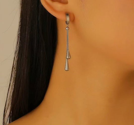 Aros "Doble Cadena en gota" – Estilo Minimalista & Versátil
