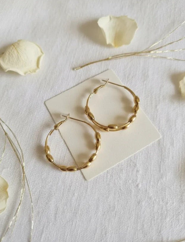 Aros "Circulo en capas" Dorado