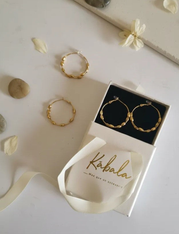 Aros "Circulo en capas" Dorado