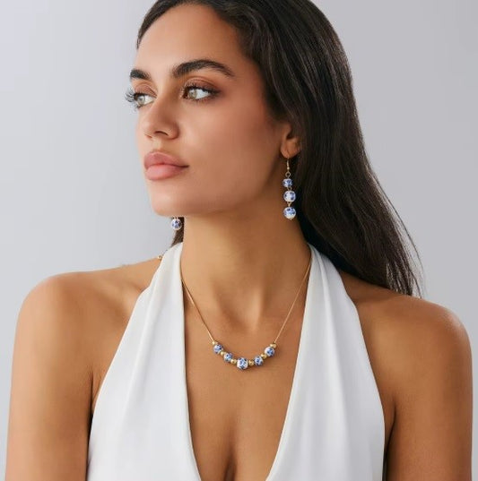 Conjunto “Flores en ceramica" – Elegancia en Cuentas de Cerámica