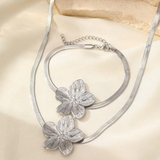 Conjunto Flor Vintage – Collar + Pulsera