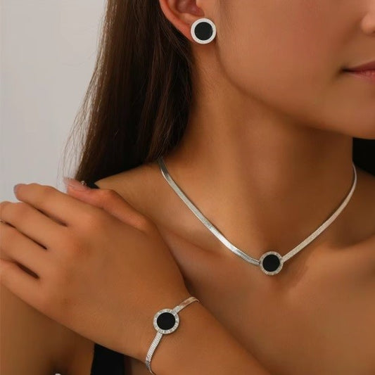 Conjunto “Snake Chain” – Set Completo (Collar + Pulsera + Pendientes)